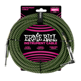 Ernie Ball 6077 Guitar Kabel (Sort, Grøn, 3m)