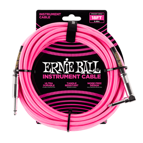 Ernie Ball 6083 Guitar Kabel (Pink, 5,4m)