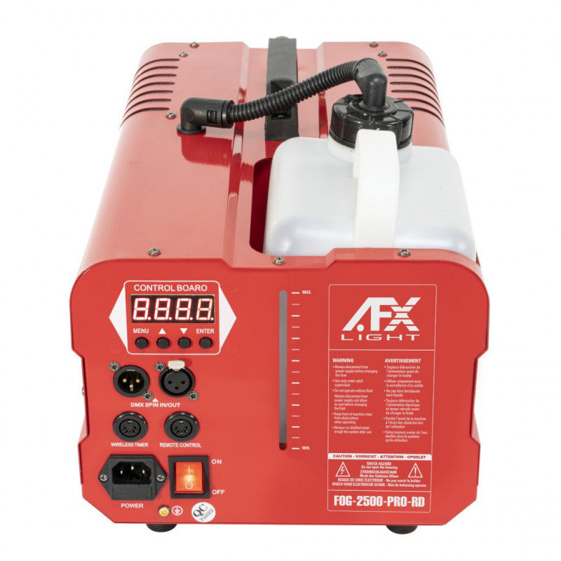 AFX FOG 2500 Røgmaskine (2500W, Rød) Bundle