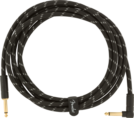 Fender Deluxe Guitar Kabel Vinkelstik (Black Tweed, 3m)
