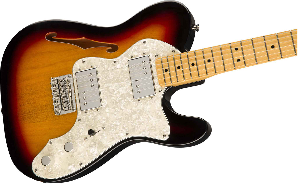 Fender Squier Classic Vibe '70s Custom Telecaster Thinline El-guitar (Sunburst)
