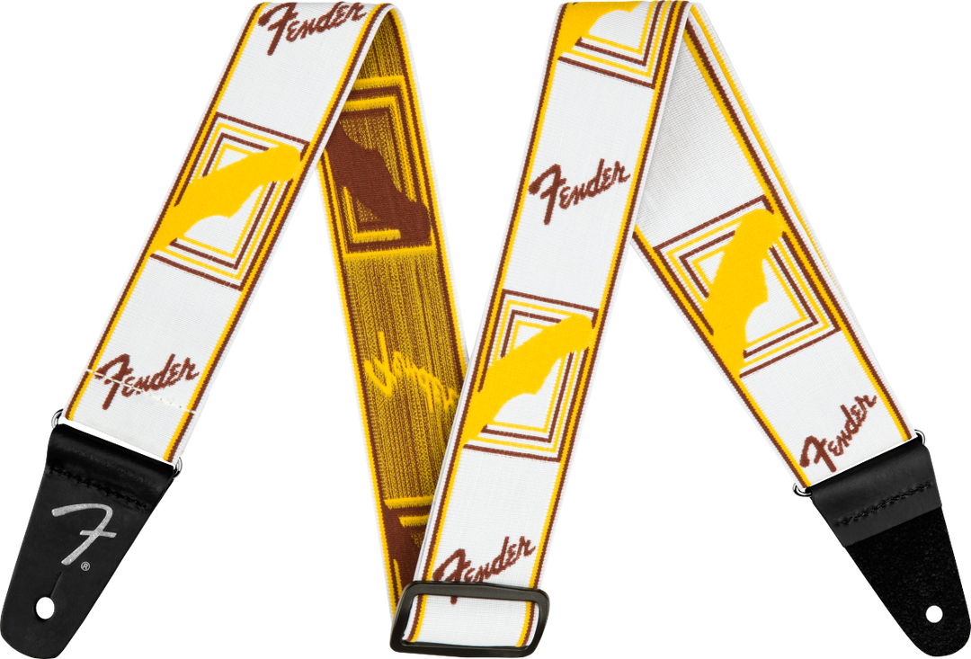 Fender Weighless Guitarrem (White/Yellow/Brown, 2")