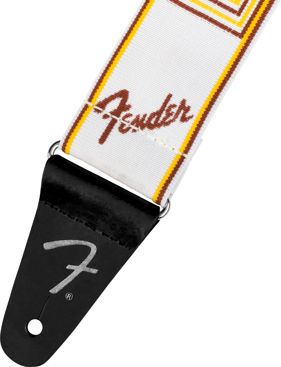 Fender Weighless Guitarrem (White/Yellow/Brown, 2")