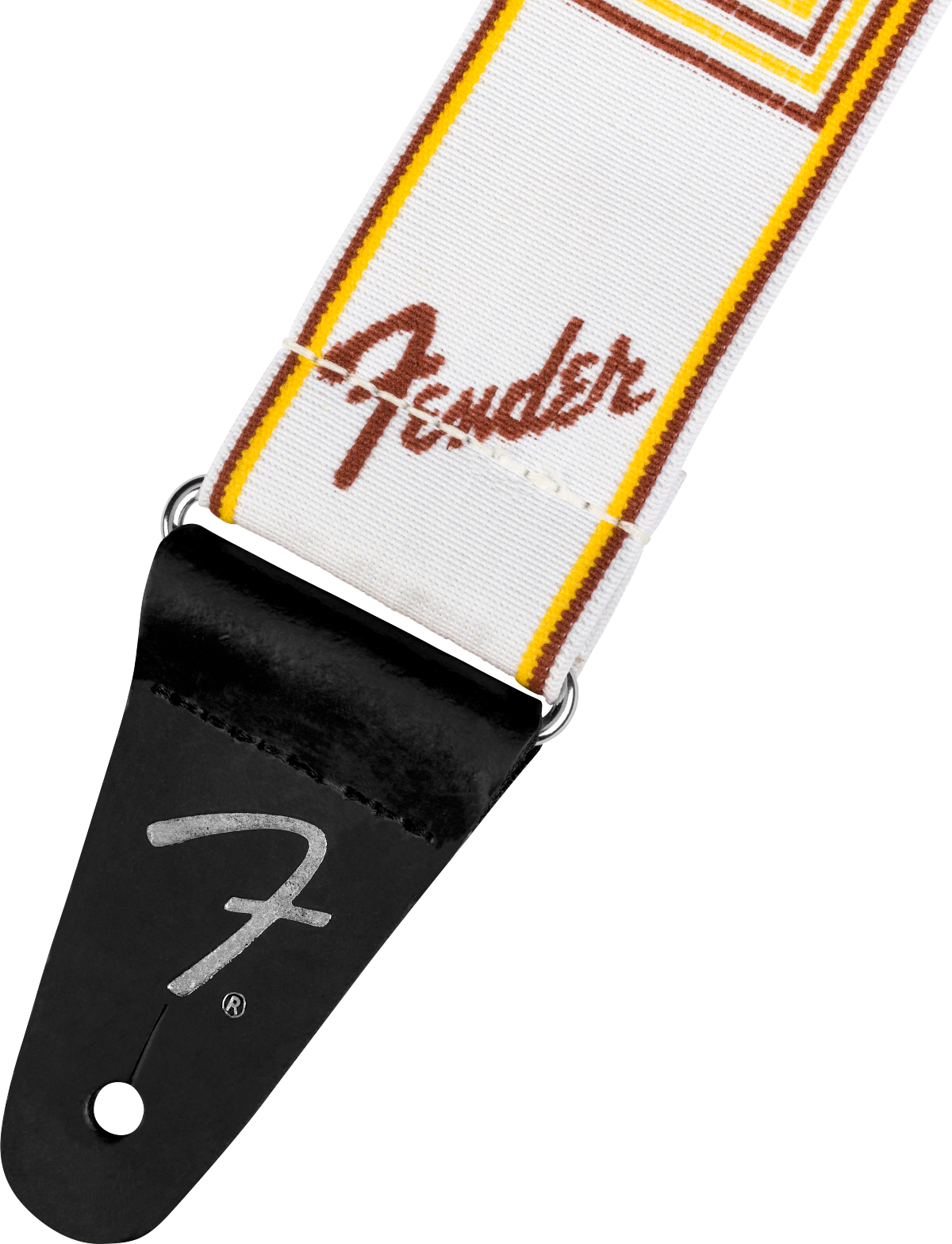 Fender Weighless Guitarrem (White/Yellow/Brown, 2")