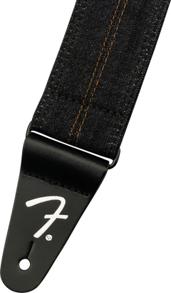 Fender x Wrangler Denim Guitarrem (Washed Black Stitch, 2")
