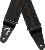 Fender x Wrangler Denim Guitarrem (Washed Black Stitch, 2")