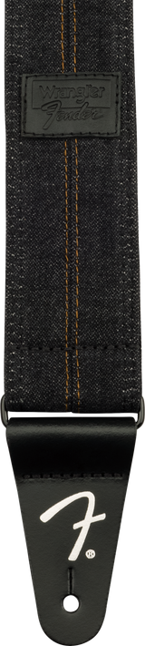 Fender x Wrangler Denim Guitarrem (Washed Black Stitch, 2")