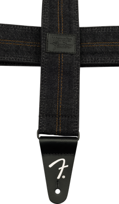 Fender x Wrangler Denim Guitarrem (Washed Black Stitch, 2")