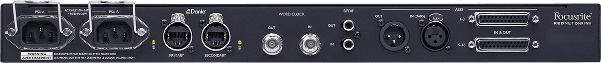 Focusrite RedNet D16R mkII Dante Interface