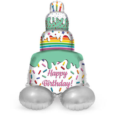 Folieballon 'Happy Birthday!' Kage (72 cm)