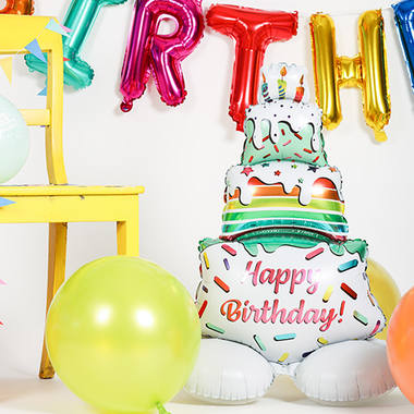 Folieballon 'Happy Birthday!' Kage (72 cm)
