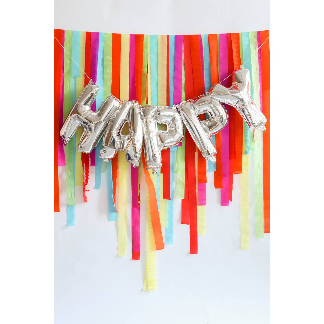 Folieballon 'Happy' (Sølv, 36cm)