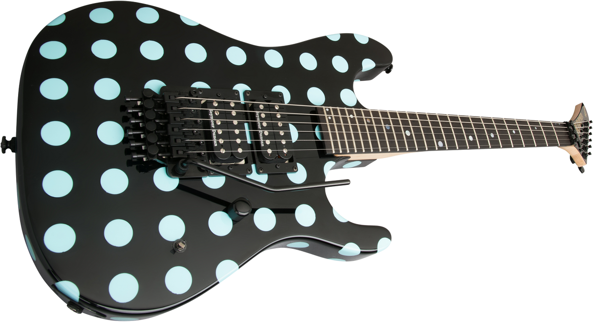 KRamer Guitars NightSwan El-guitar (Black with Blue Polka Dots)