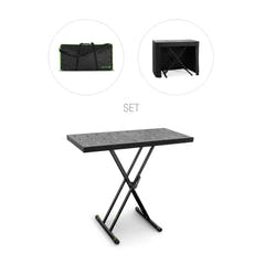 Gravity KSX 2 RD SÆT 1 - X-formet keyboardstativ med dobbeltstøtte og støttebord, sæt 1