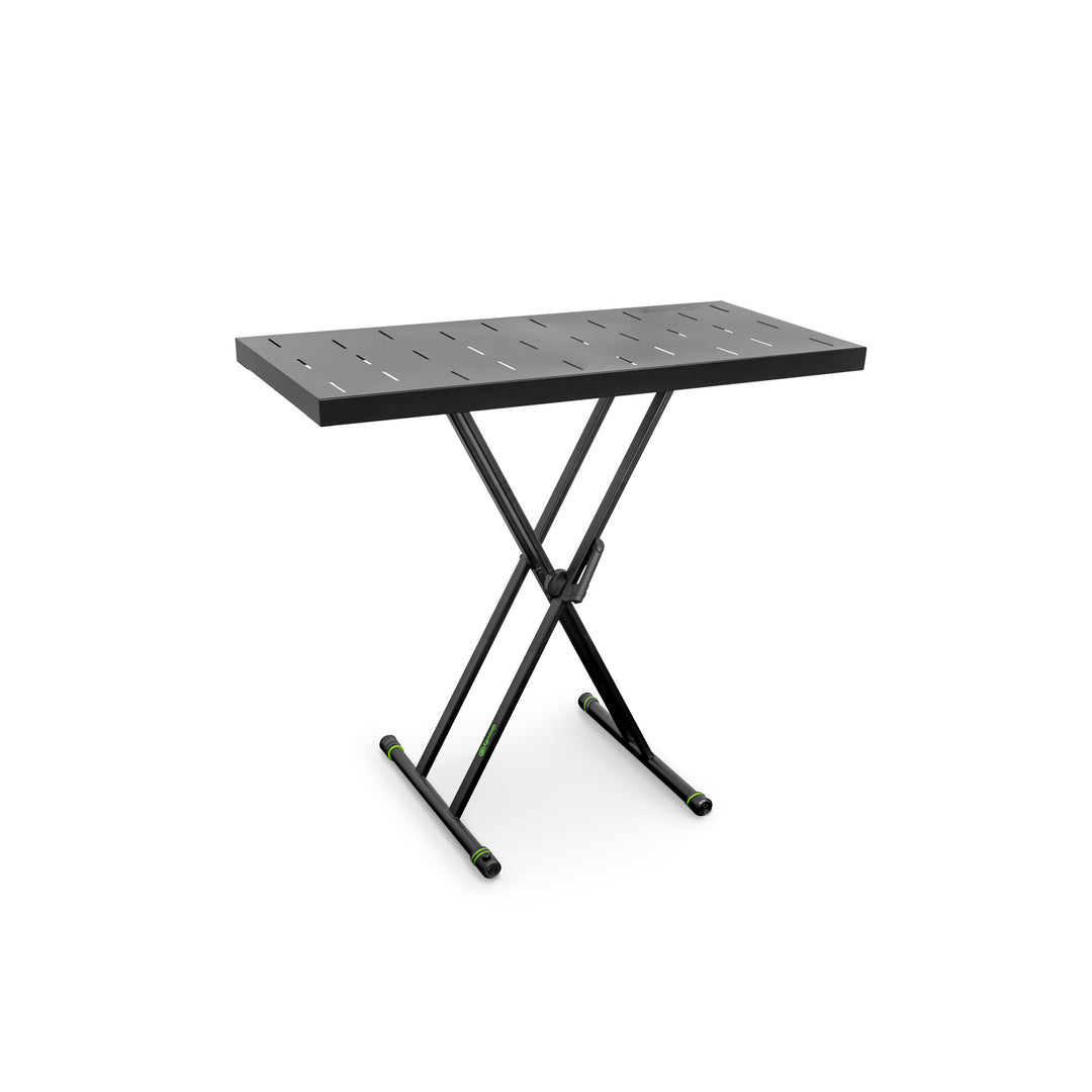 Gravity KSX 2 RD SÆT 1 - X-formet keyboardstativ med dobbeltstøtte og støttebord, sæt 1