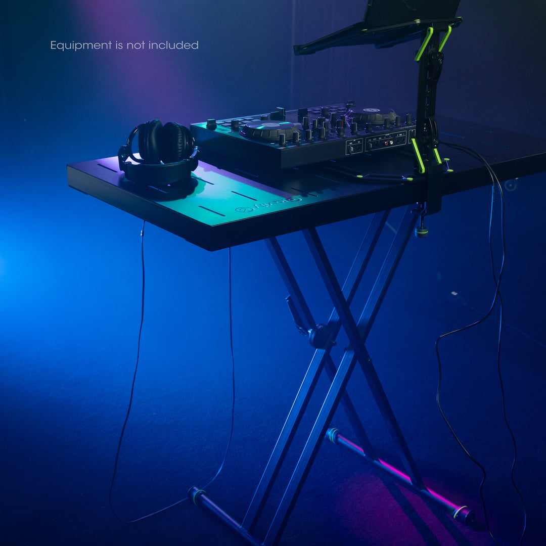 Gravity KSX 2 RD SET 2 - Dobbelt X-formet keyboardstativ og støttebord, sæt 2