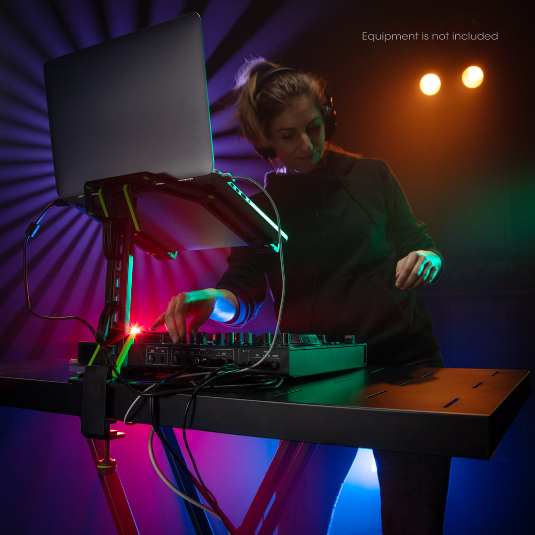 Gravity KSX 2 RD SET 2 - Dobbelt X-formet keyboardstativ og støttebord, sæt 2