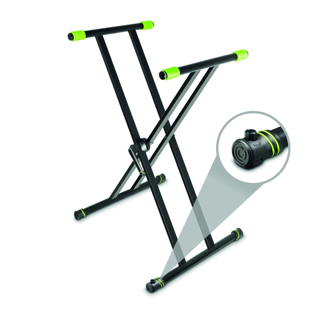 Gravity KSX 2 RD - Rapid Desk-sæt med dobbelt X-keyboardstativ