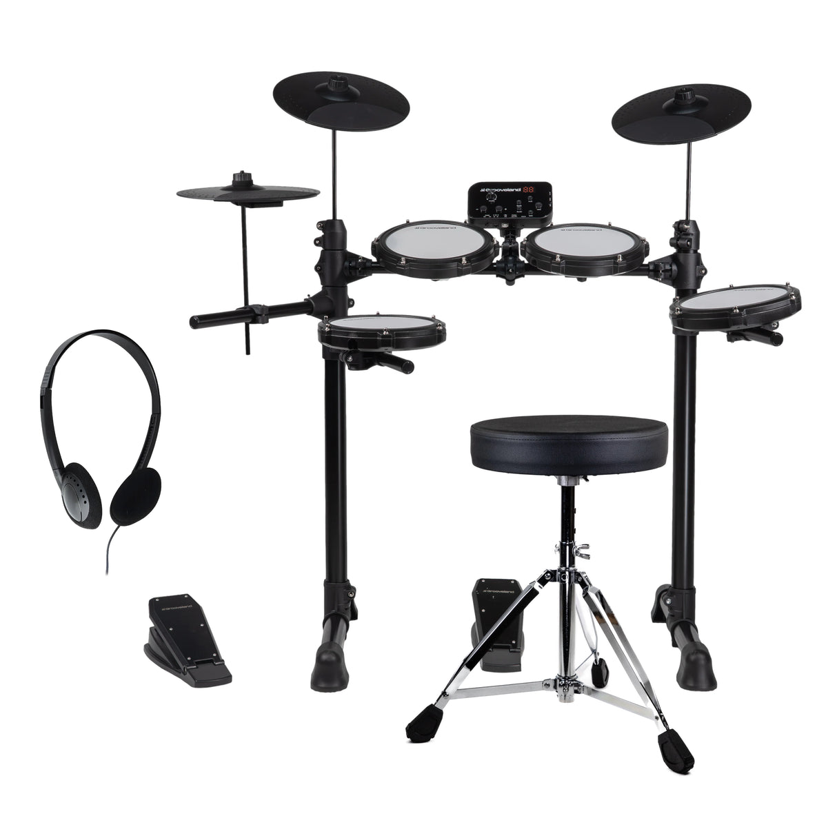 Grooveland ED100 Elektrisk Trommesæt Komplet Pakke