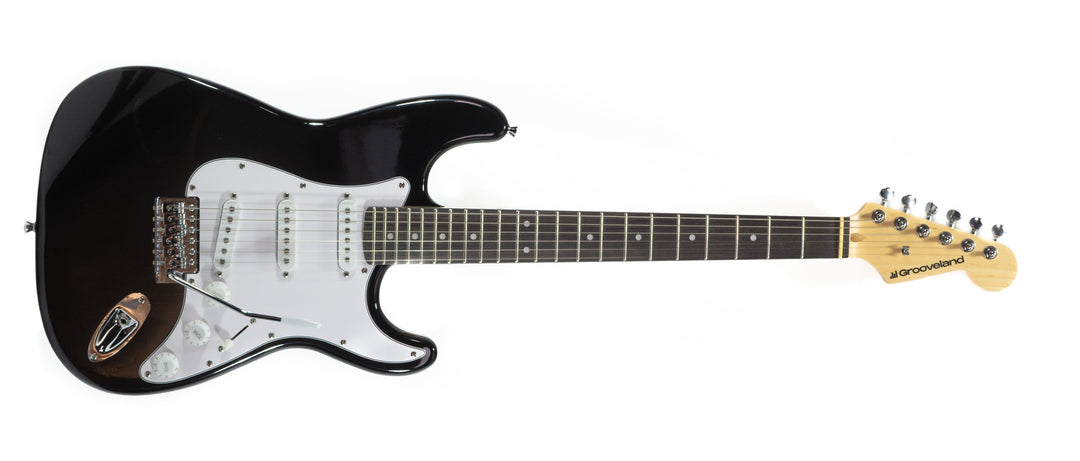 Grooveland ST El-guitar (Sort)