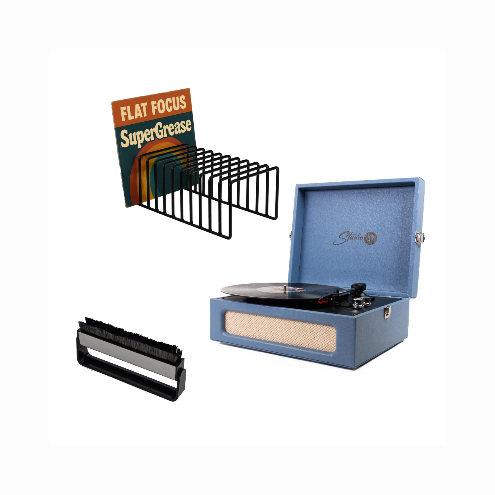 Studio 57 Groovy Pladespiller (Blå) Bundle
