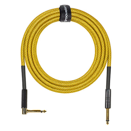 Grooveland Tweed Vinkel Guitarkabel (6m - Gul)