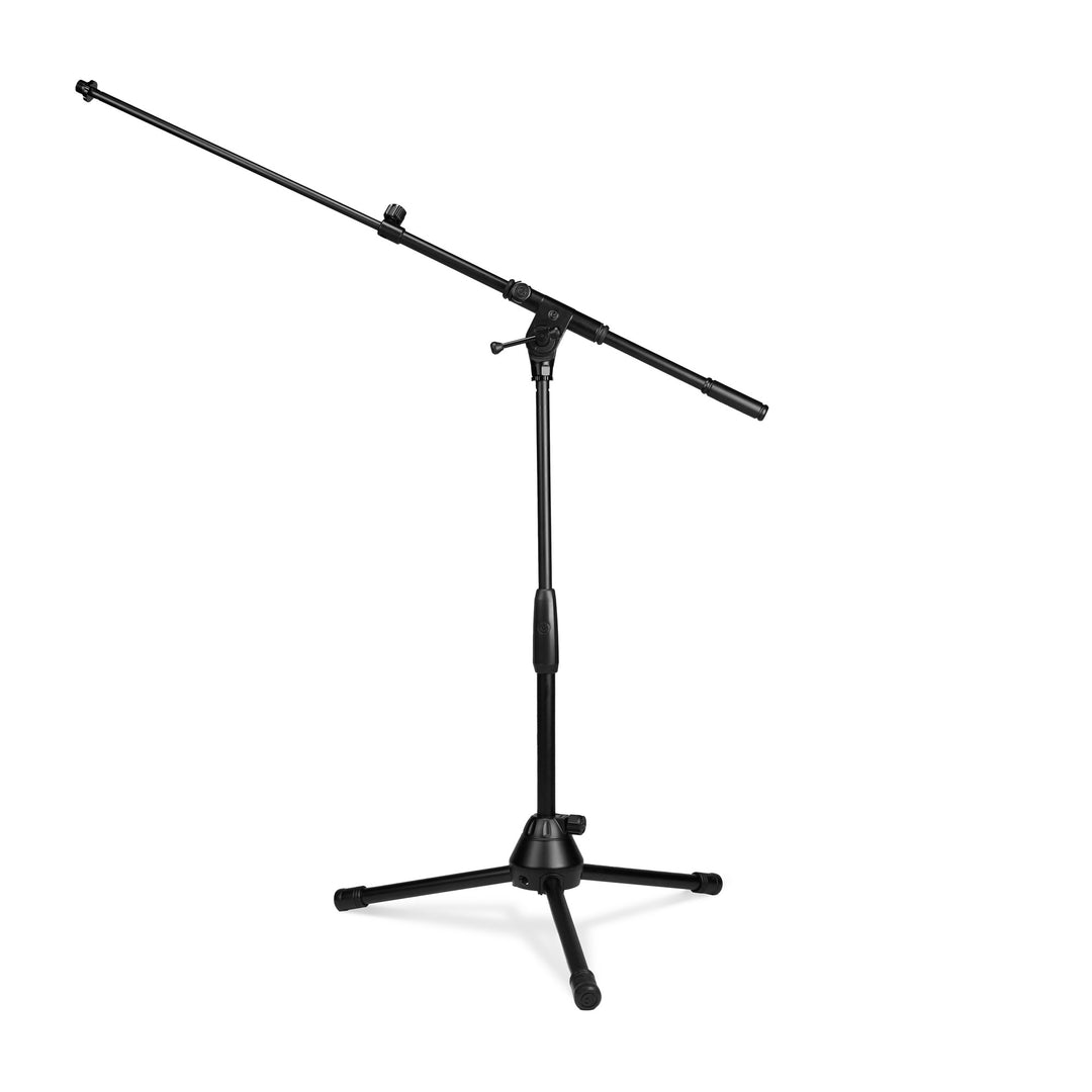 Gravity TMS 4232 B - Touring Series kort mikrofonstativ med sammenklappelig trefodsfod og 2-punkts justerbar teleskopboom, sort