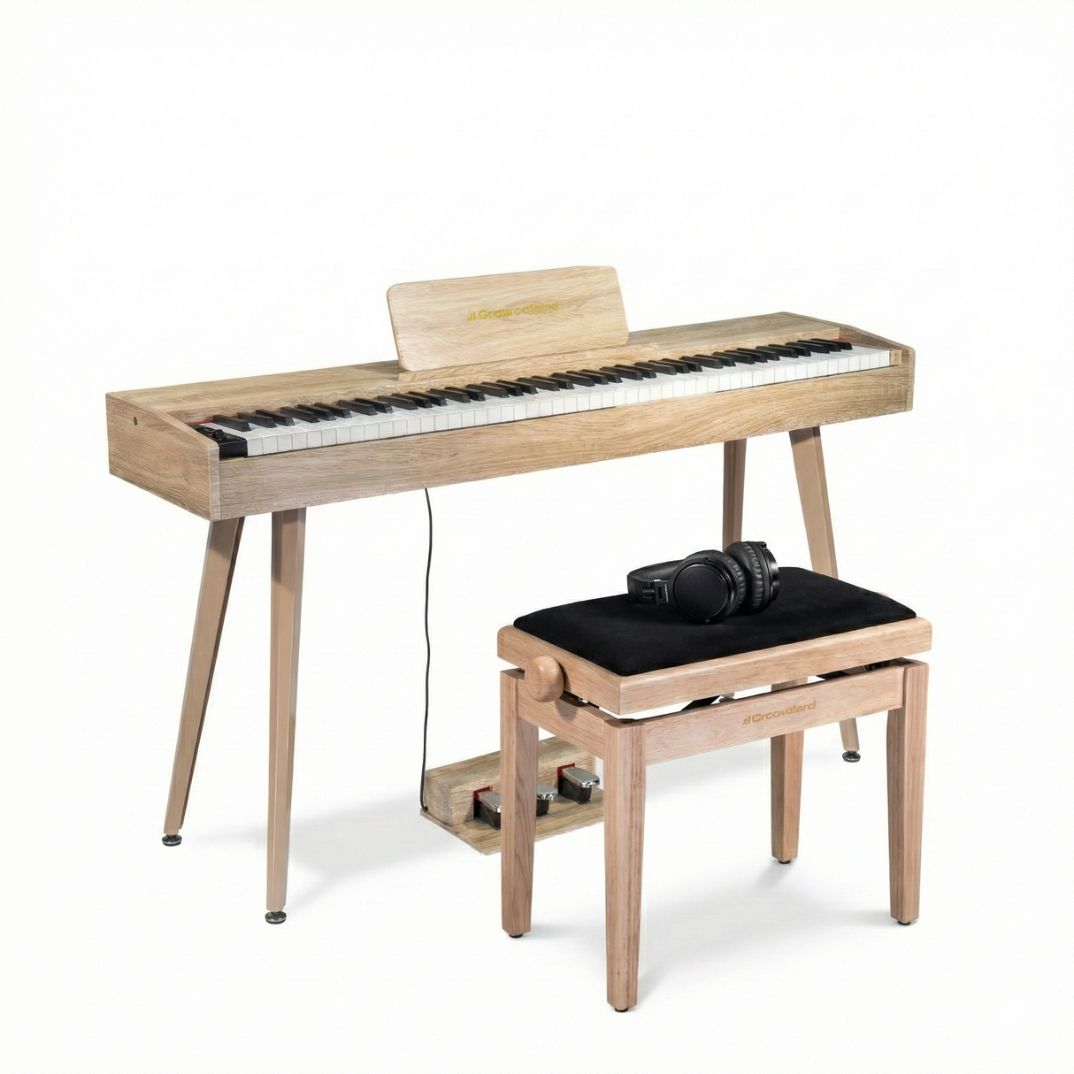 Grooveland DDP-140 El Klaver (Træ) Bundle