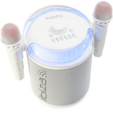 Ibiza Karaoke Anlæg m. Bluetooth og 2 Mikrofoner (Hvid)