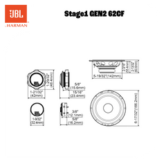 JBL Stage1 Gen2 62 6,5" koaksiale bilhøjttalere