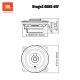 JBL Stage2 Gen2 45F 4" koaksiale bilhøjttalere