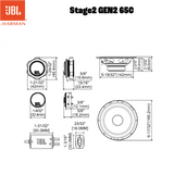 JBL Stage2 Gen2 65C 6,5" komponentsæt