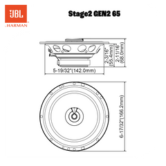 JBL Stage2 Gen2 65 6,5" koaksiale bilhøjttalere