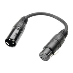 Adapter Kabel DMX XLR Han 3 Pol til XLR Hun 5 Pol