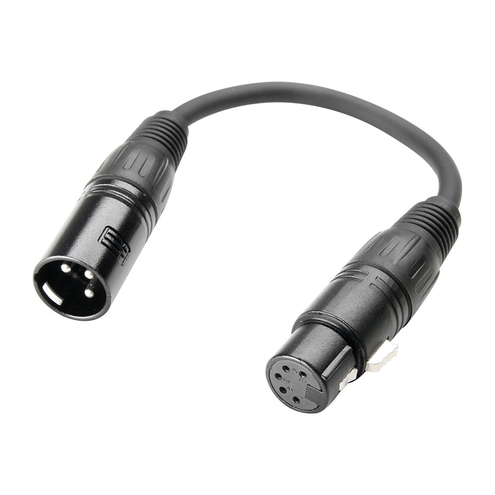 Adapter Kabel DMX XLR Han 3 Pol til XLR Hun 5 Pol