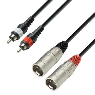 3 Star XLR Han til Phono Stereokabel