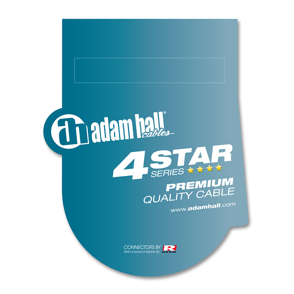 Adam Hall Cables 4 Star Serie - Instrument Cable REAN 6.3 mm Jack mono to 6.3 mm Jack mono 4.5 m