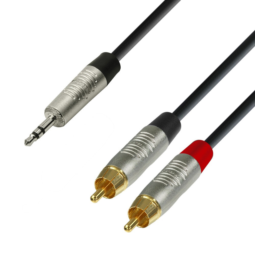 Adapter Kabel Mini Jack til 2 x RCA Phono (3m)