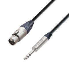 Adam Hall Cables 5 STAR BFV 0500 - Balanceret kabel Neutrik® XLR hun til Jack TRS | 5 m