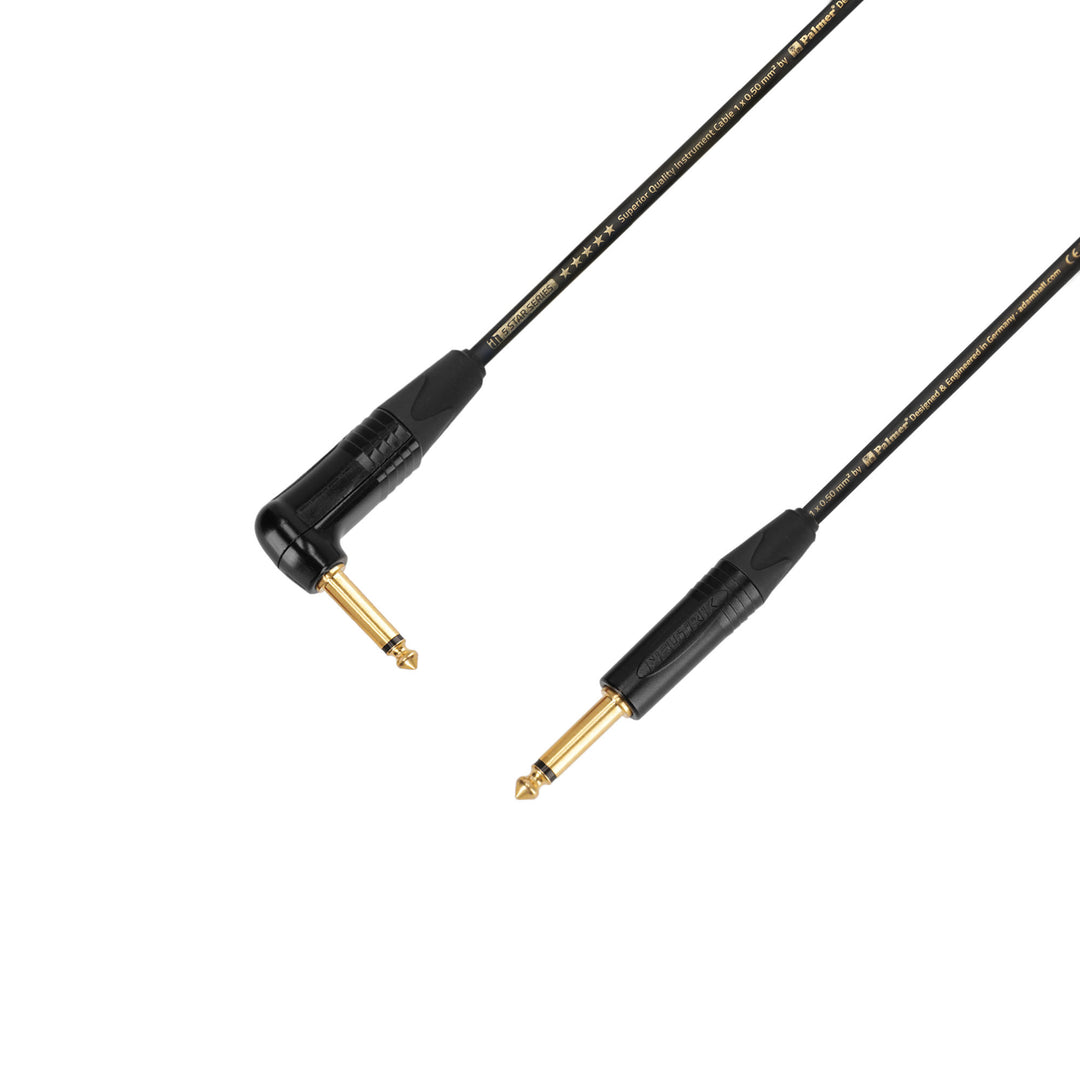 Adam Hall Cables 5 STAR IPR 0150 PALMER® KABEL – Instrumentkabel | Palmer® & Neutrik® vinklet jack x jack TS | 1,5 m