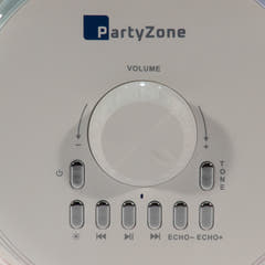 PartyZone Karaoke Sæt m. 2 Mikrofoner (Hvid)