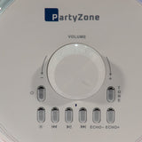 PartyZone Karaoke Sæt m. 2 Mikrofoner (Hvid)