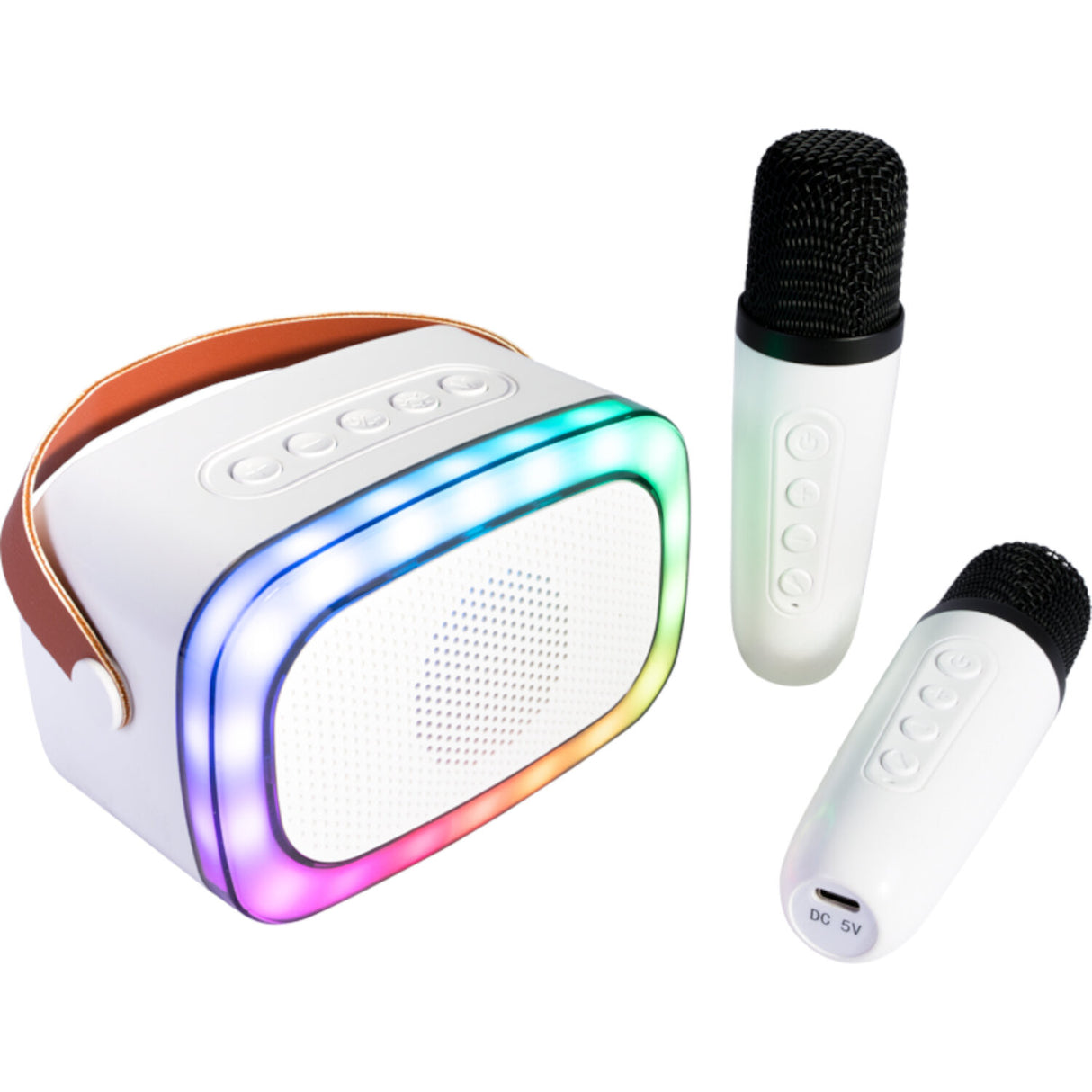 Ibiza Smart Karaoke Bluetooth Højtaler med 2 Trådløse Mikrofoner