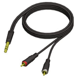 Adapter Kabel 6.3 mm Jack stereo til 2 x RCA Phono Han (1,5 m)