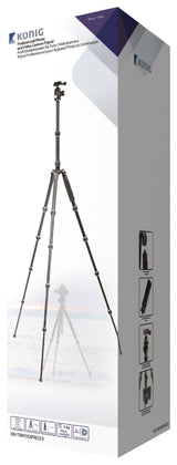 Professionel kamera-/videostativ m. kuglehoved, 145 cm