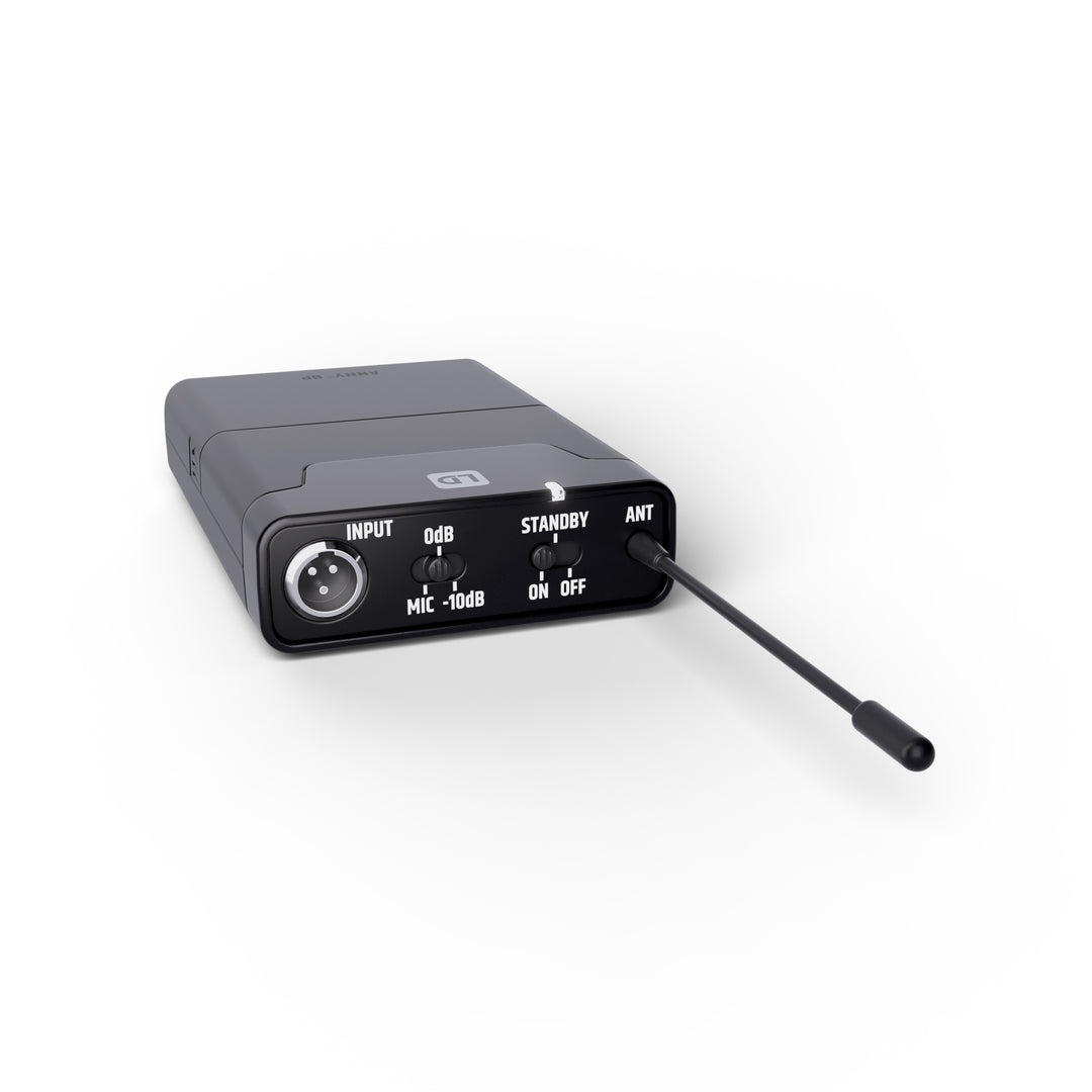 LD Systems ANNY® 10 HBH 2 B8 - 10" bærbart batteridrevet Bluetooth® PA-system med mixer, 1x trådløs håndholdt og 1x headsetmikrofon (inkl. bodypack)