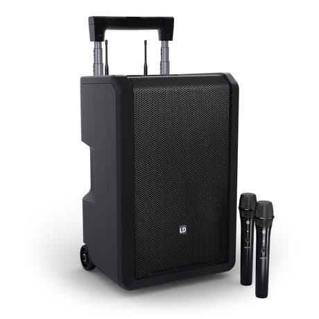 LD Systems ANNY® 10 HHD 2 B5 - 10" bærbart batteridrevet Bluetooth® PA-system med mixer og 2x trådløse håndholdte mikrofoner
