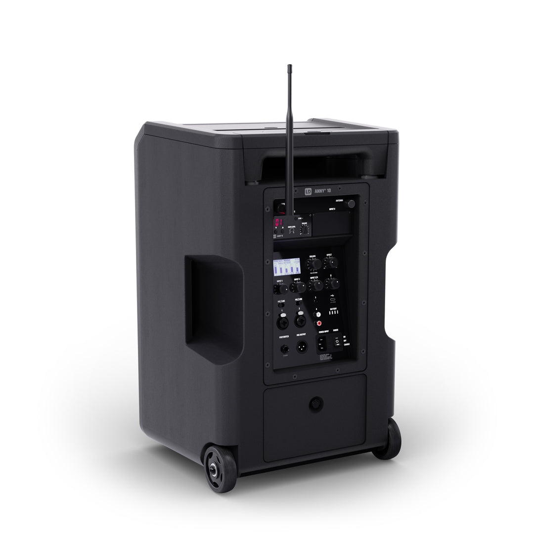 LD Systems ANNY® 10 HHD B5 - 10" bærbart batteridrevet Bluetooth® PA-system med mixer og 1x trådløs håndholdt mikrofon