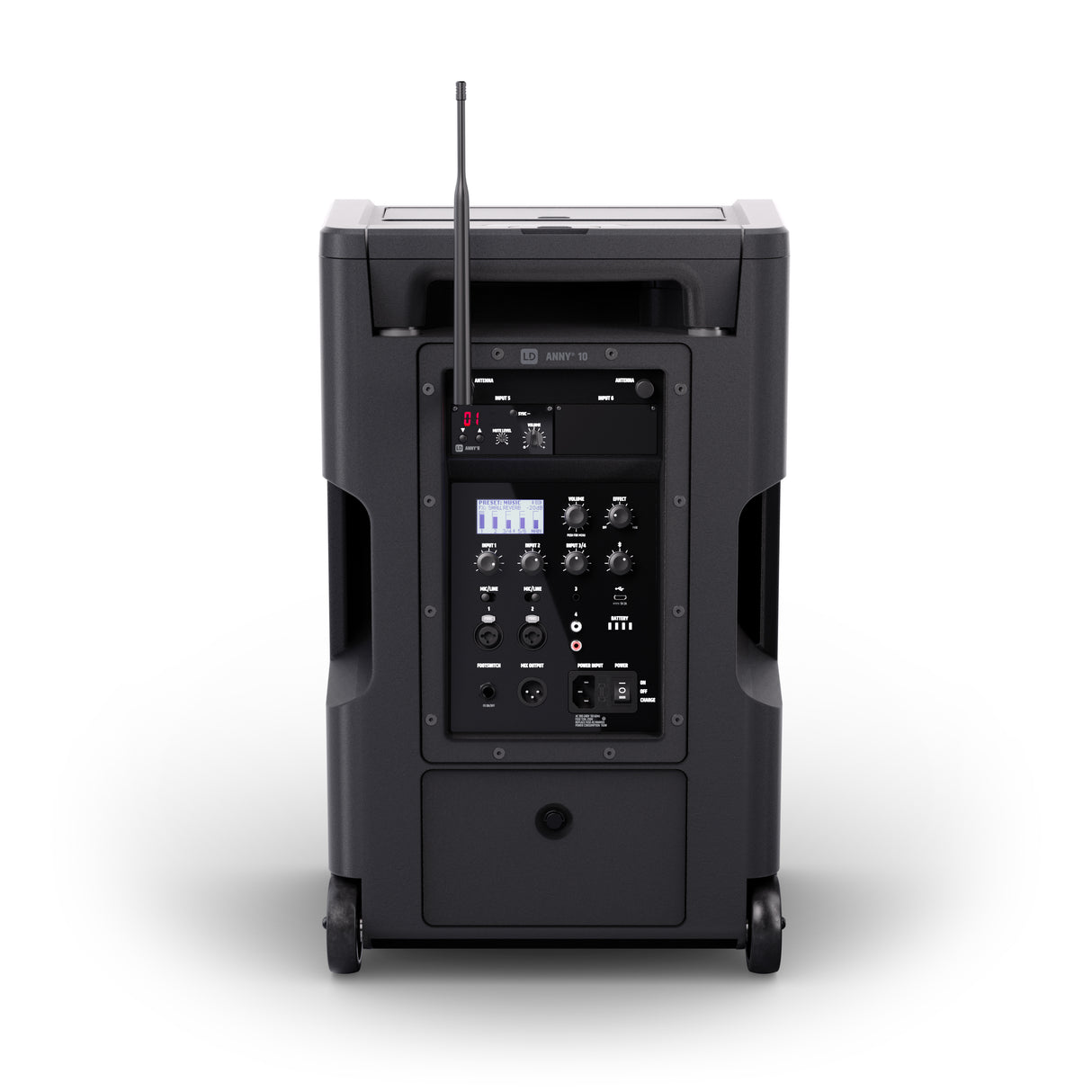 LD Systems ANNY® 10 HHD B5 - 10" bærbart batteridrevet Bluetooth® PA-system med mixer og 1x trådløs håndholdt mikrofon