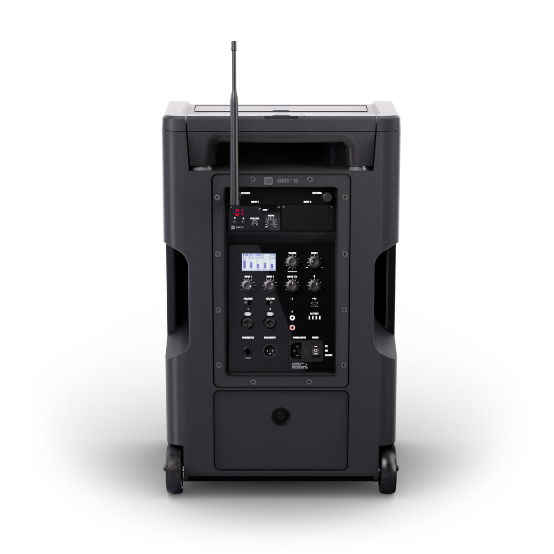 LD Systems ANNY® 10 HHD B6 - 10" bærbart batteridrevet Bluetooth® PA-system med mixer og 1x trådløs håndholdt mikrofon